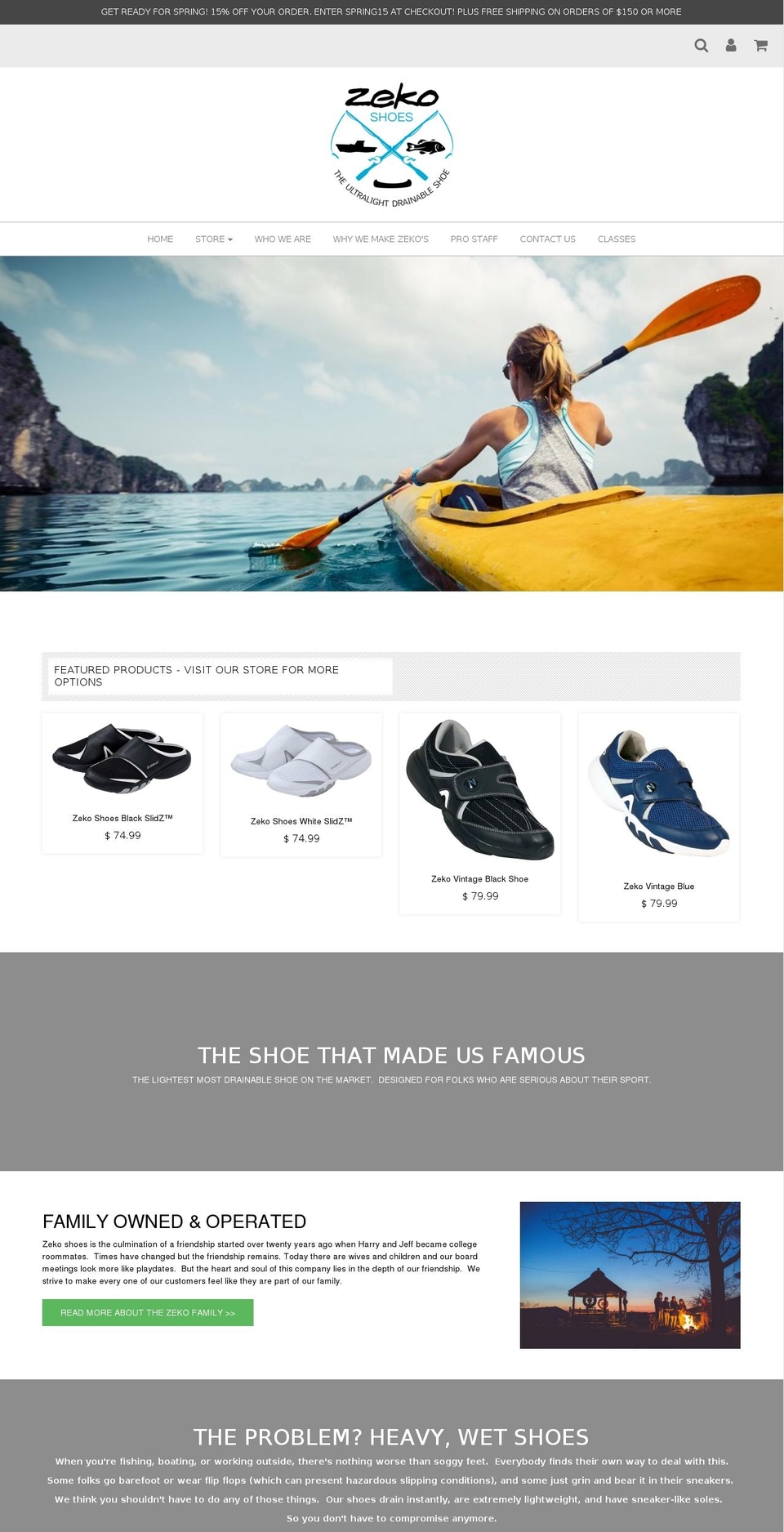 zekoshoes.com shopify website screenshot