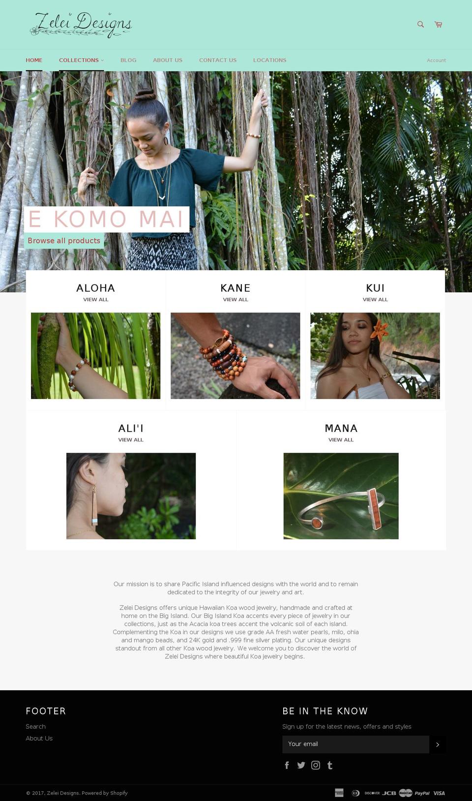 zeleidesigns.com shopify website screenshot