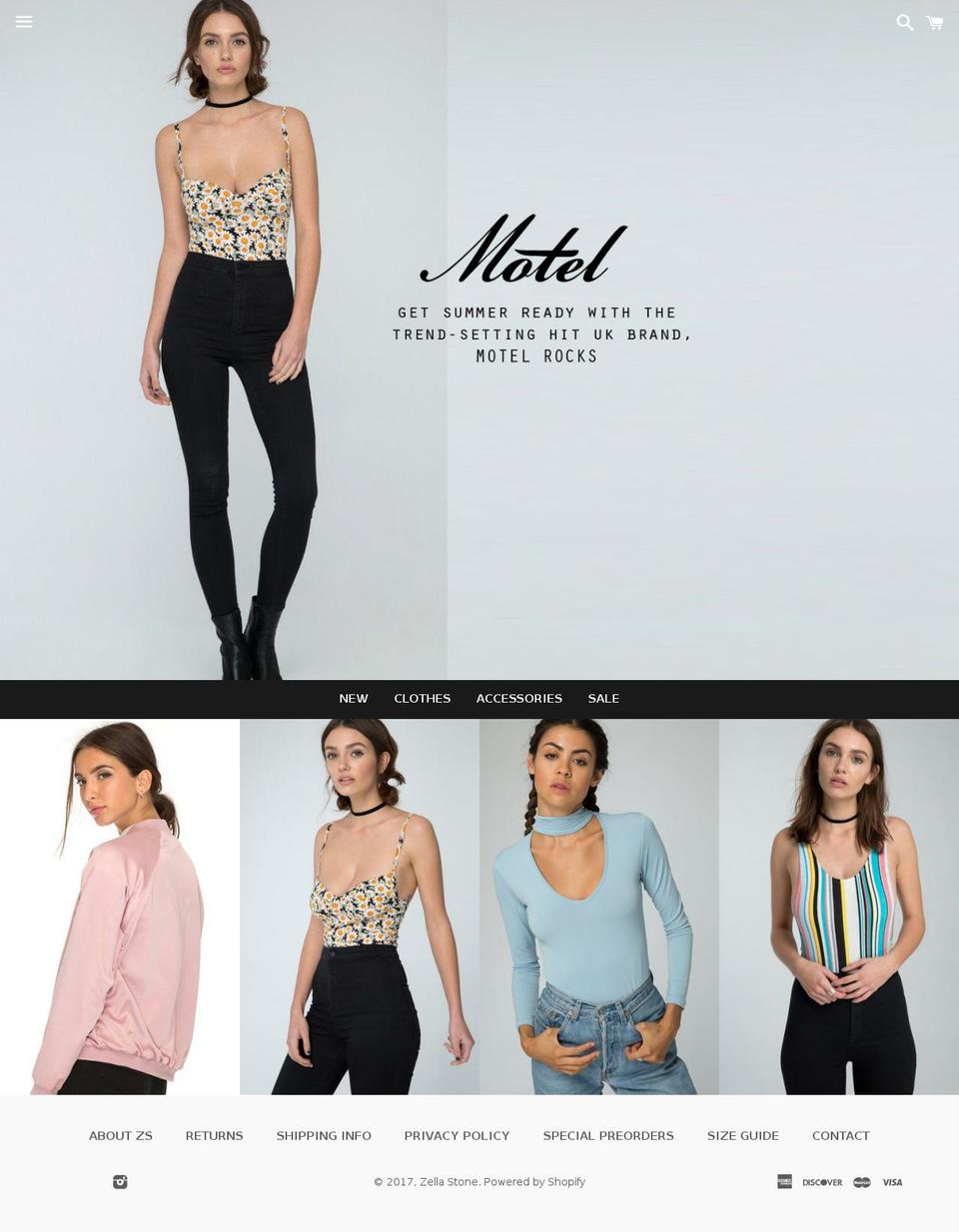 zellastone.com shopify website screenshot