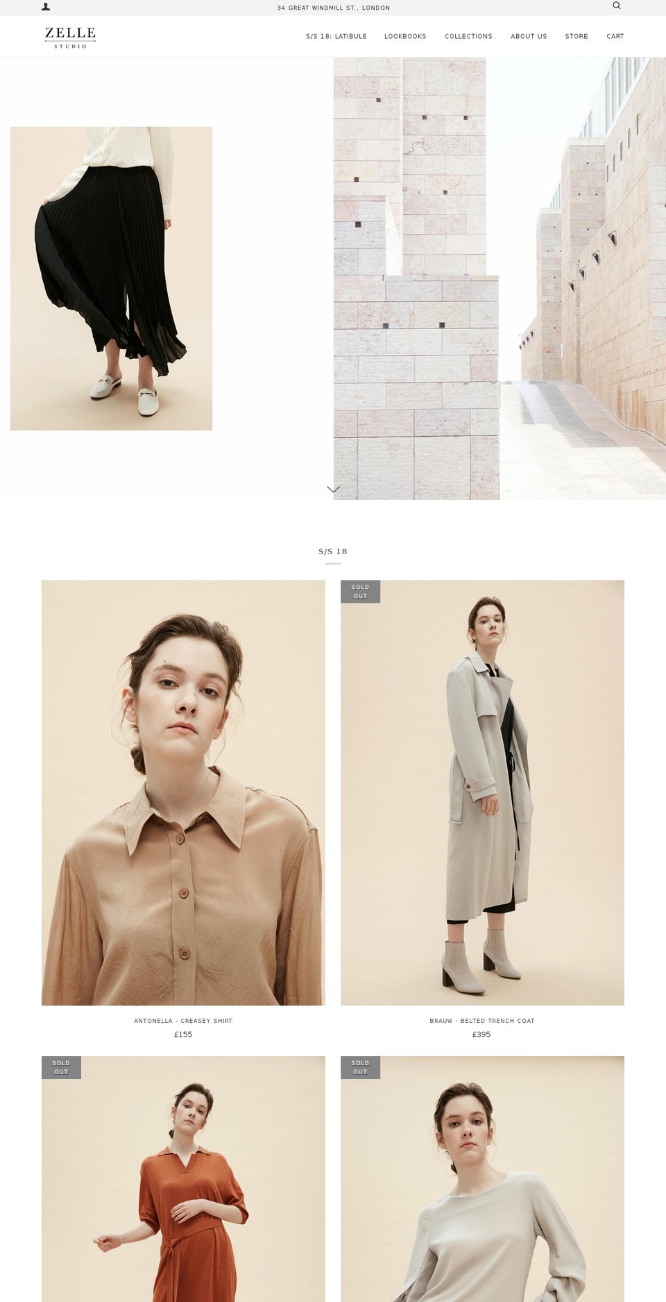 zelle-studio.net shopify website screenshot