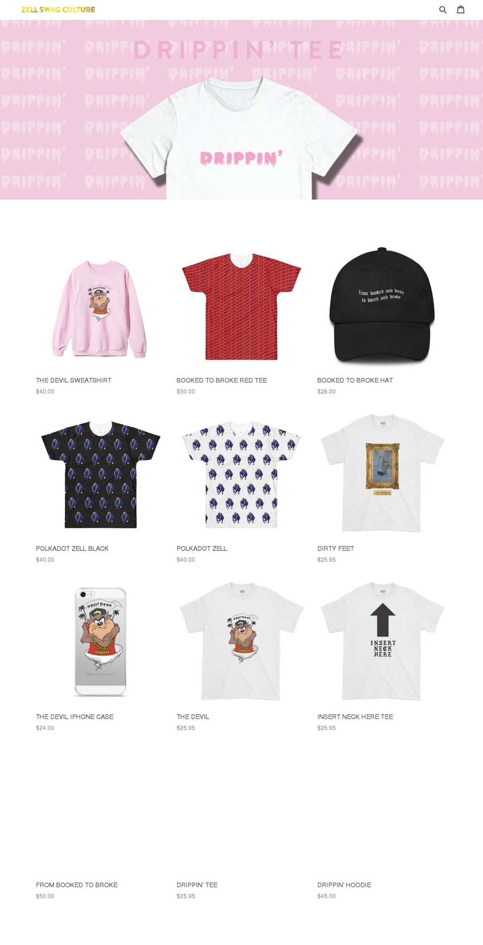 zellswagculture.com — Shopify storefront screenshot