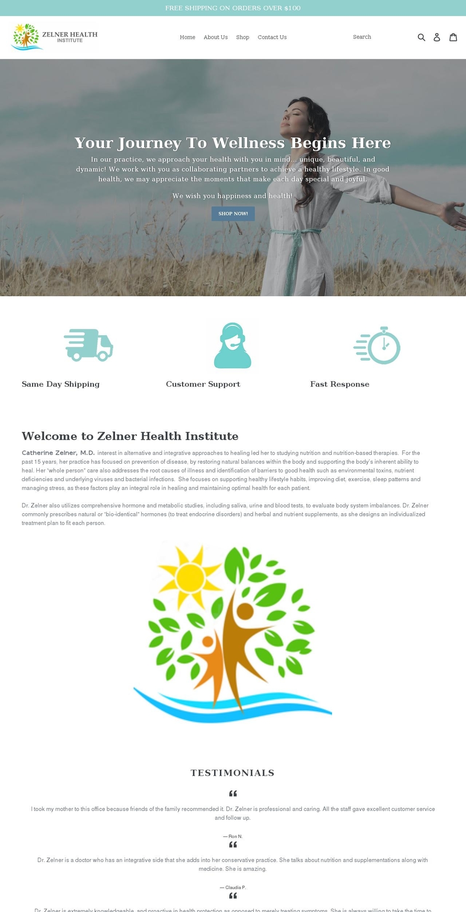zelnerhealth.com shopify website screenshot