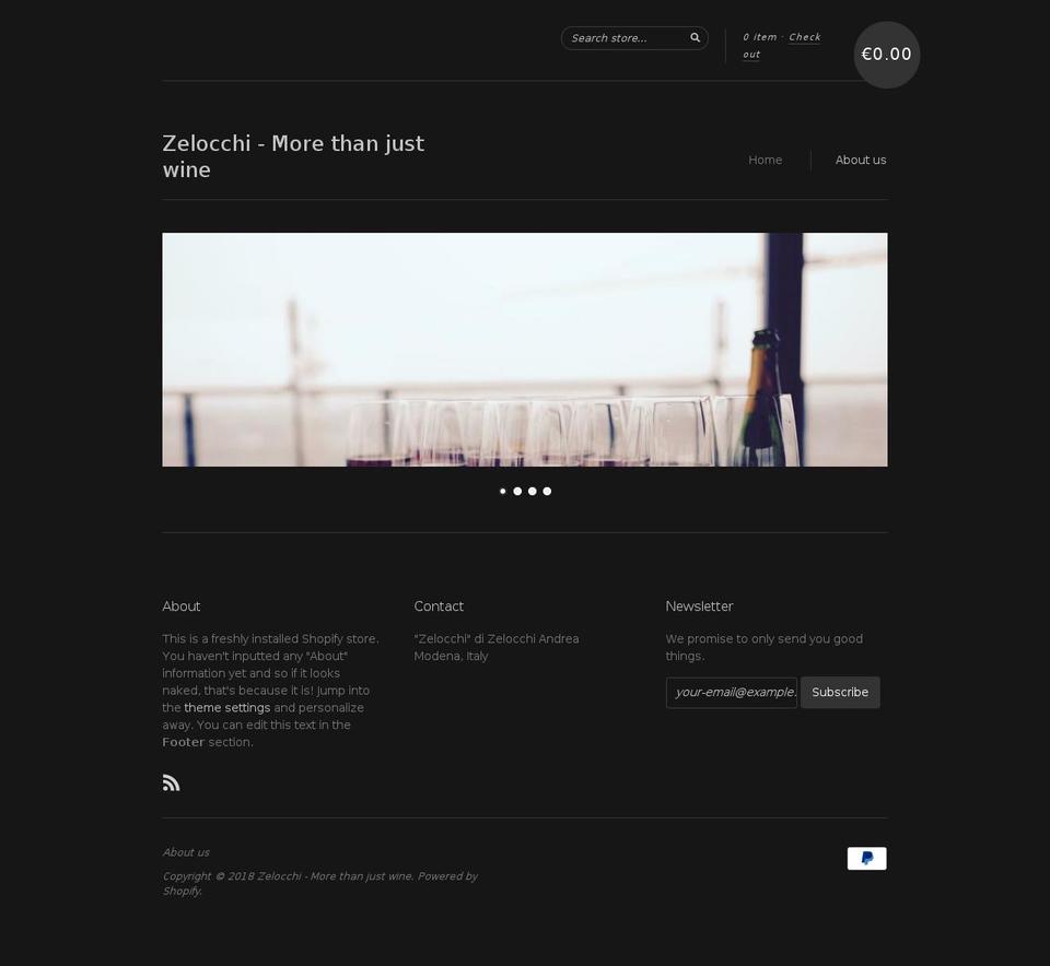 zelocchi.com — Shopify storefront screenshot