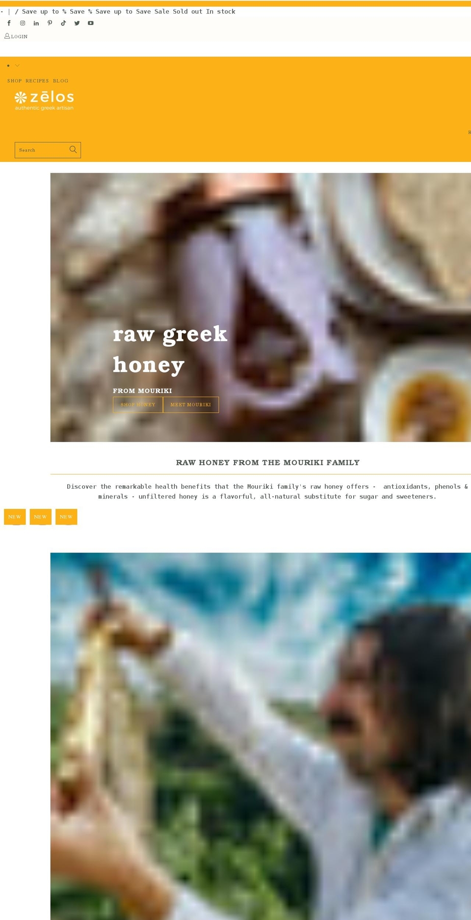 zelosgreekartisan.com — Shopify storefront screenshot