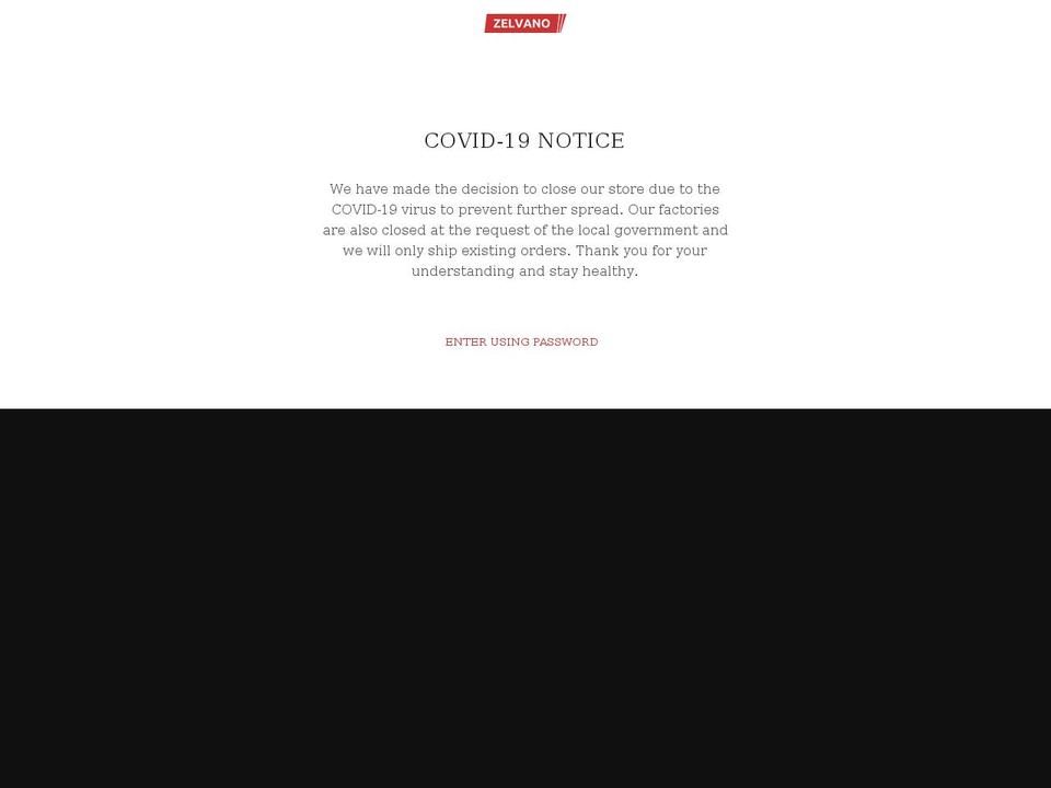 zelvano.com — Shopify storefront screenshot