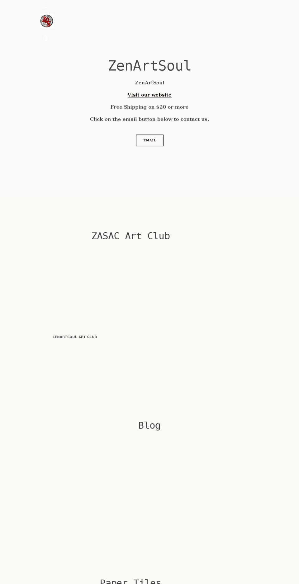 zen-art-soul.myshopify.com shopify website screenshot