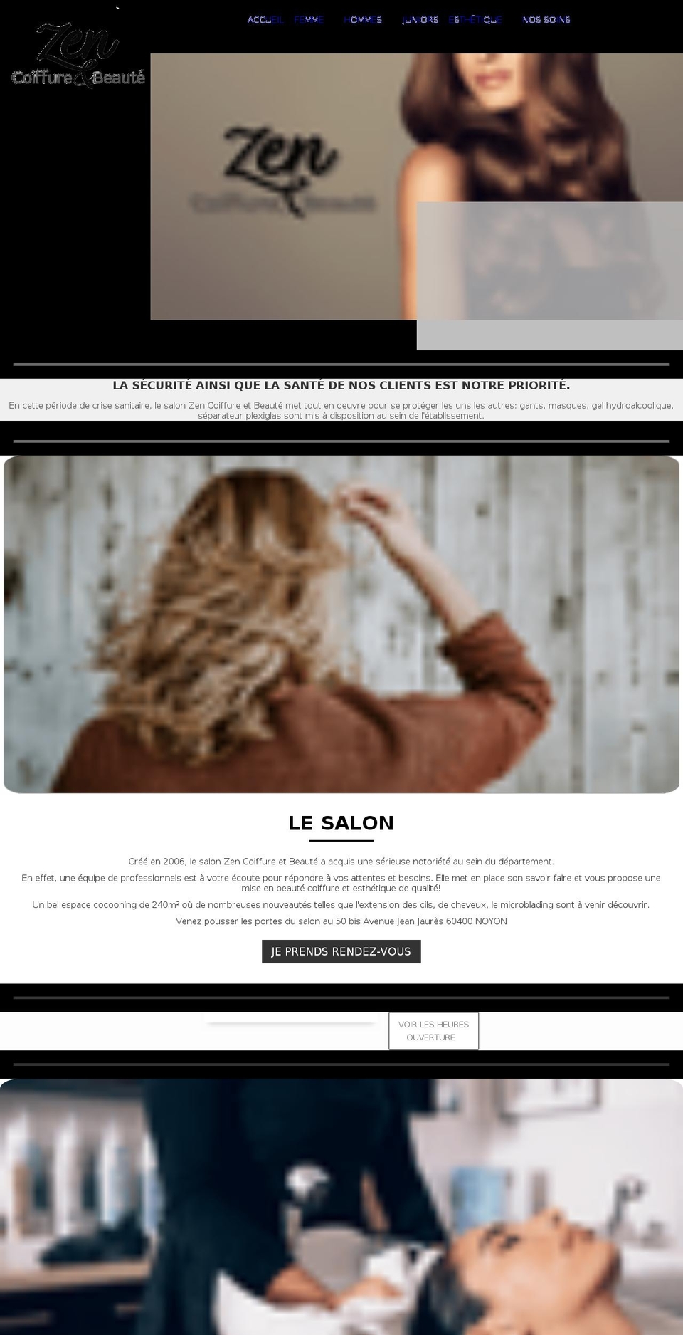 zen-coiffure-beaute.com shopify website screenshot