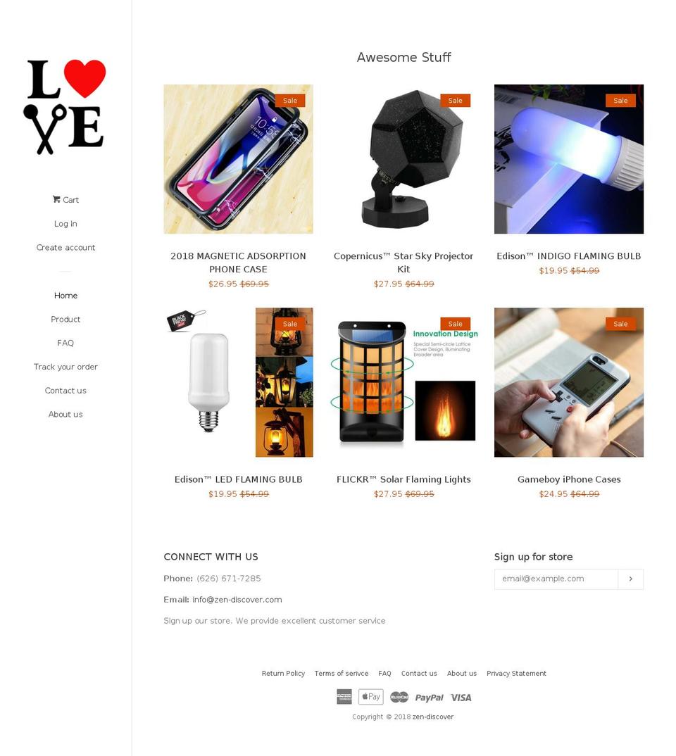 zen-discover.com shopify website screenshot