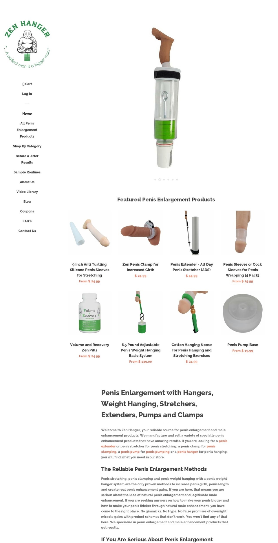 zen-hanger.myshopify.com — Shopify storefront screenshot