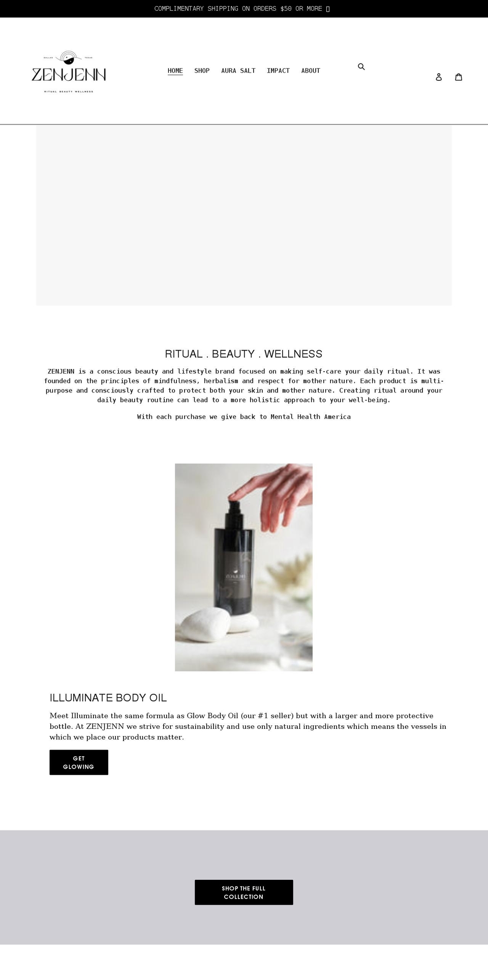 zen-jenn.com shopify website screenshot