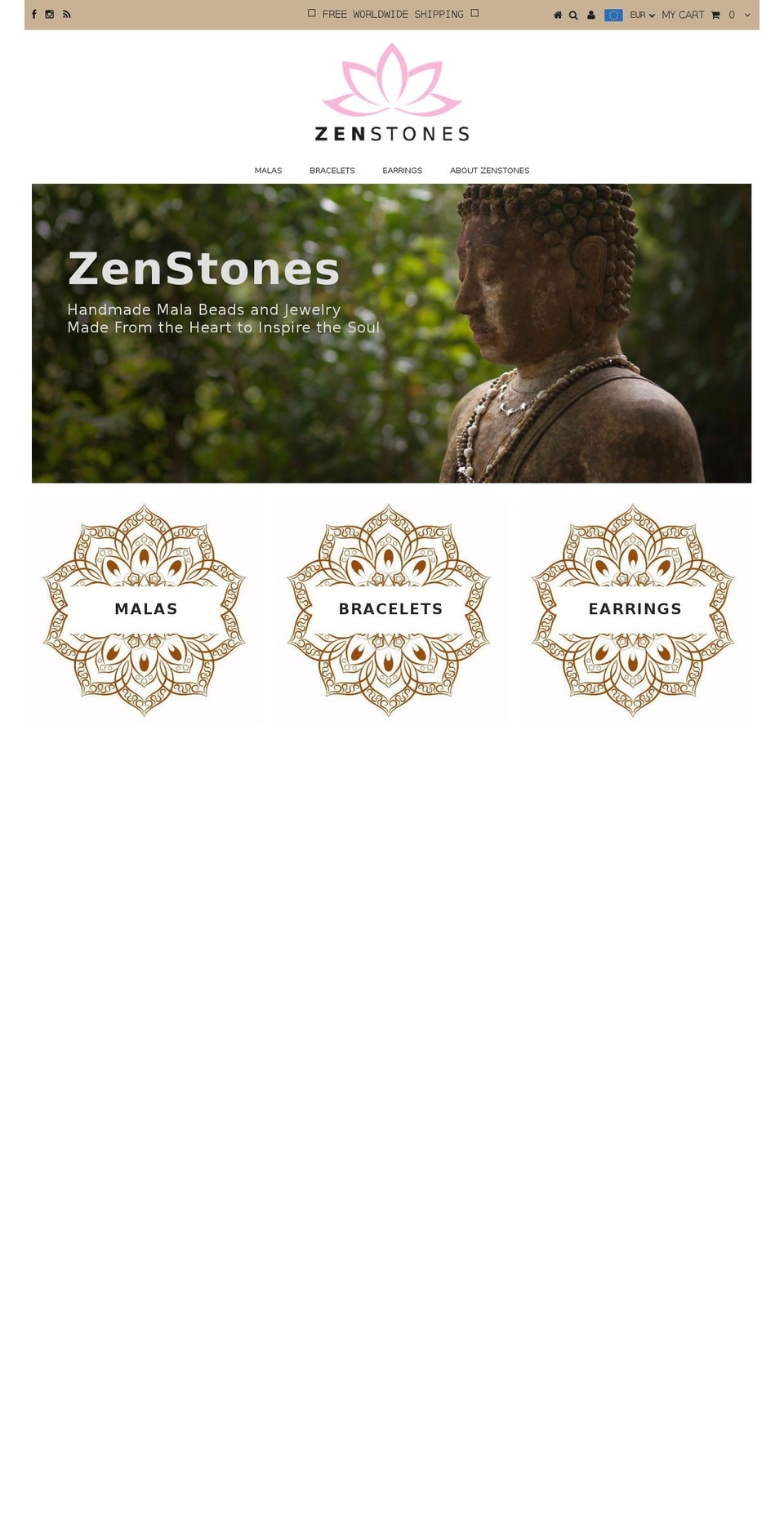 Backup Testament v4 Shopify theme site example zen-stones.net
