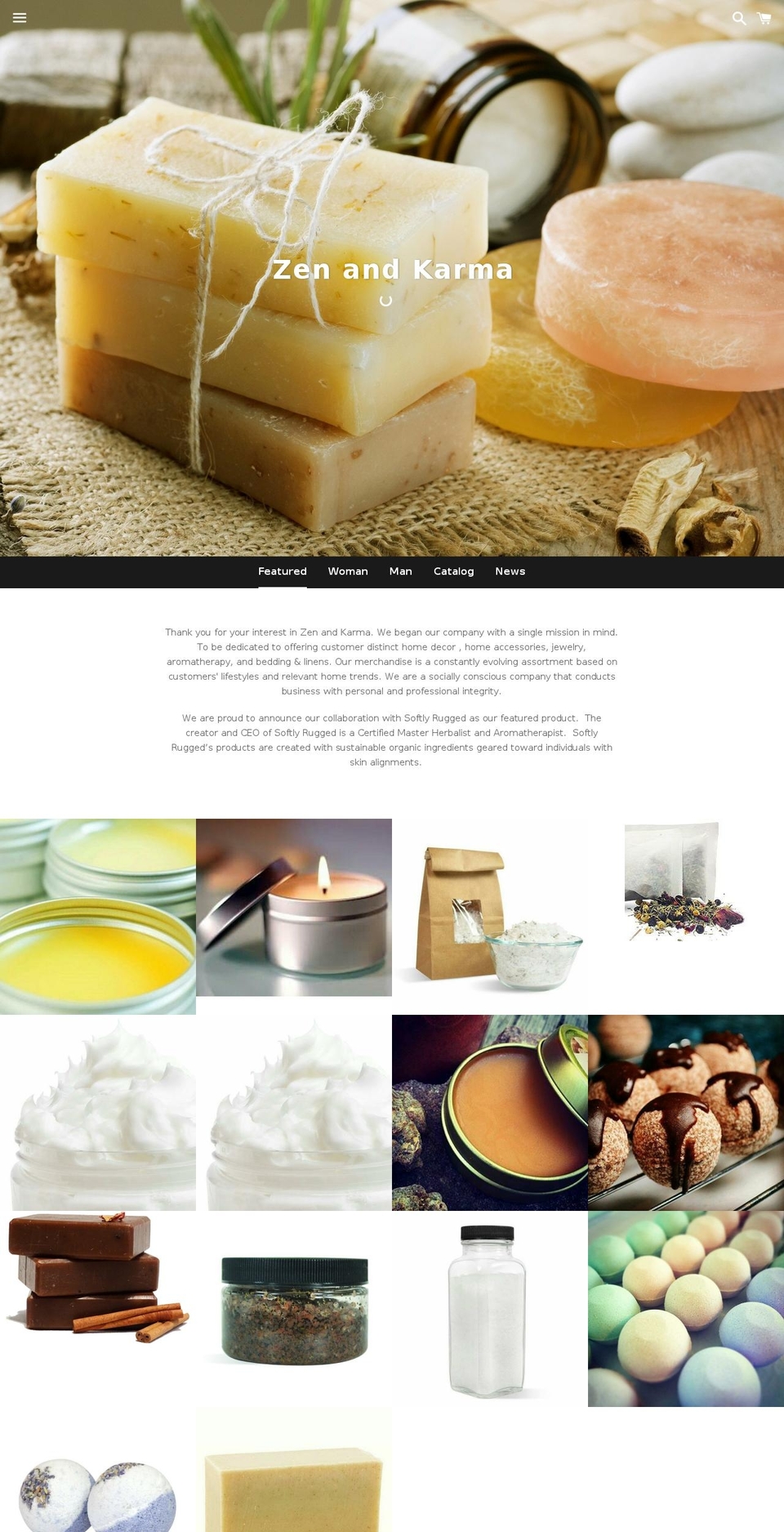 zenandkarma.com shopify website screenshot