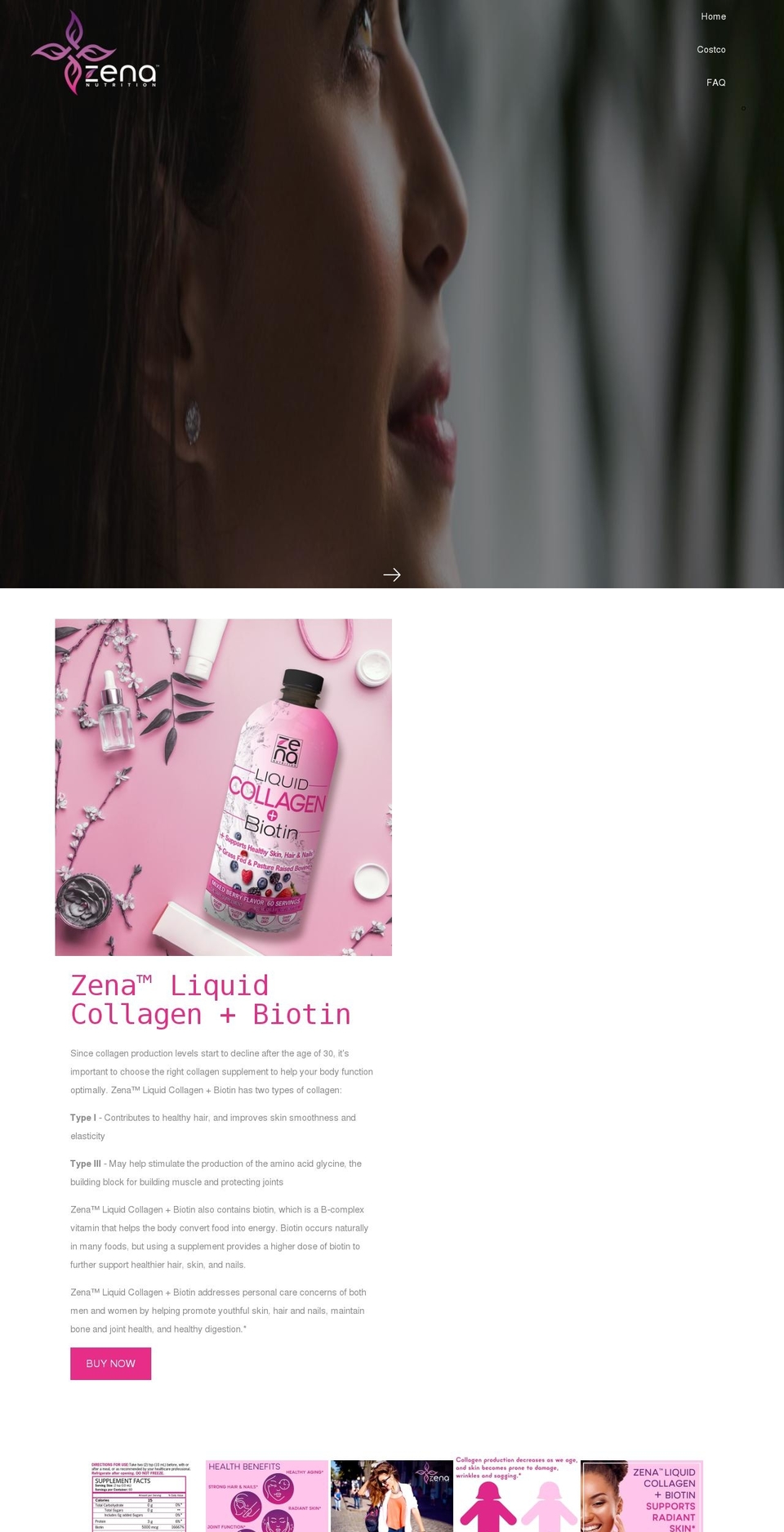 zenanutrition.com shopify website screenshot