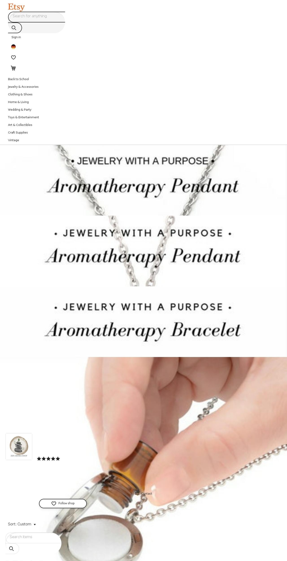 zenaromashop.com — Shopify storefront screenshot