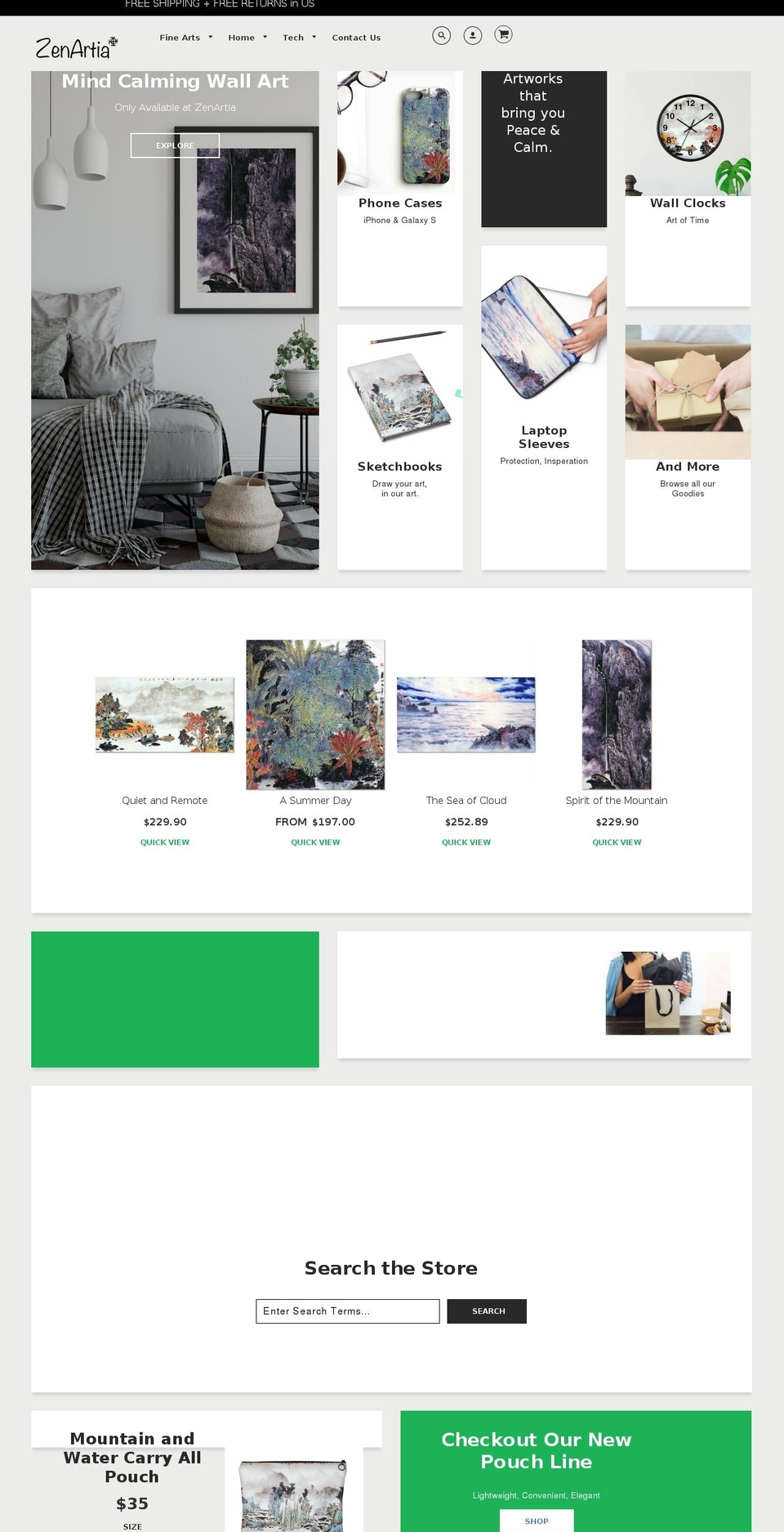 zenartshop.com — Shopify storefront screenshot