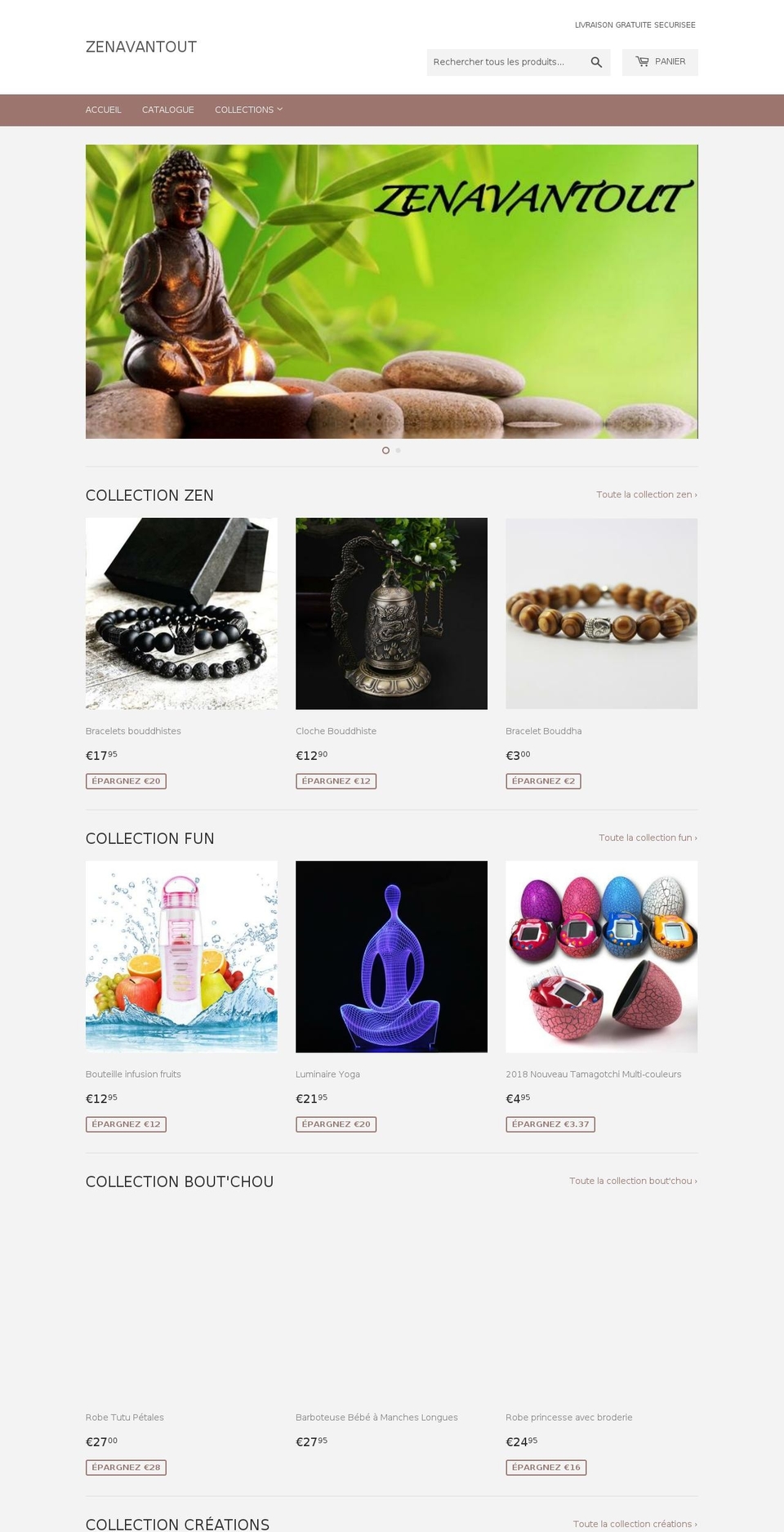 zenavantout.com shopify website screenshot