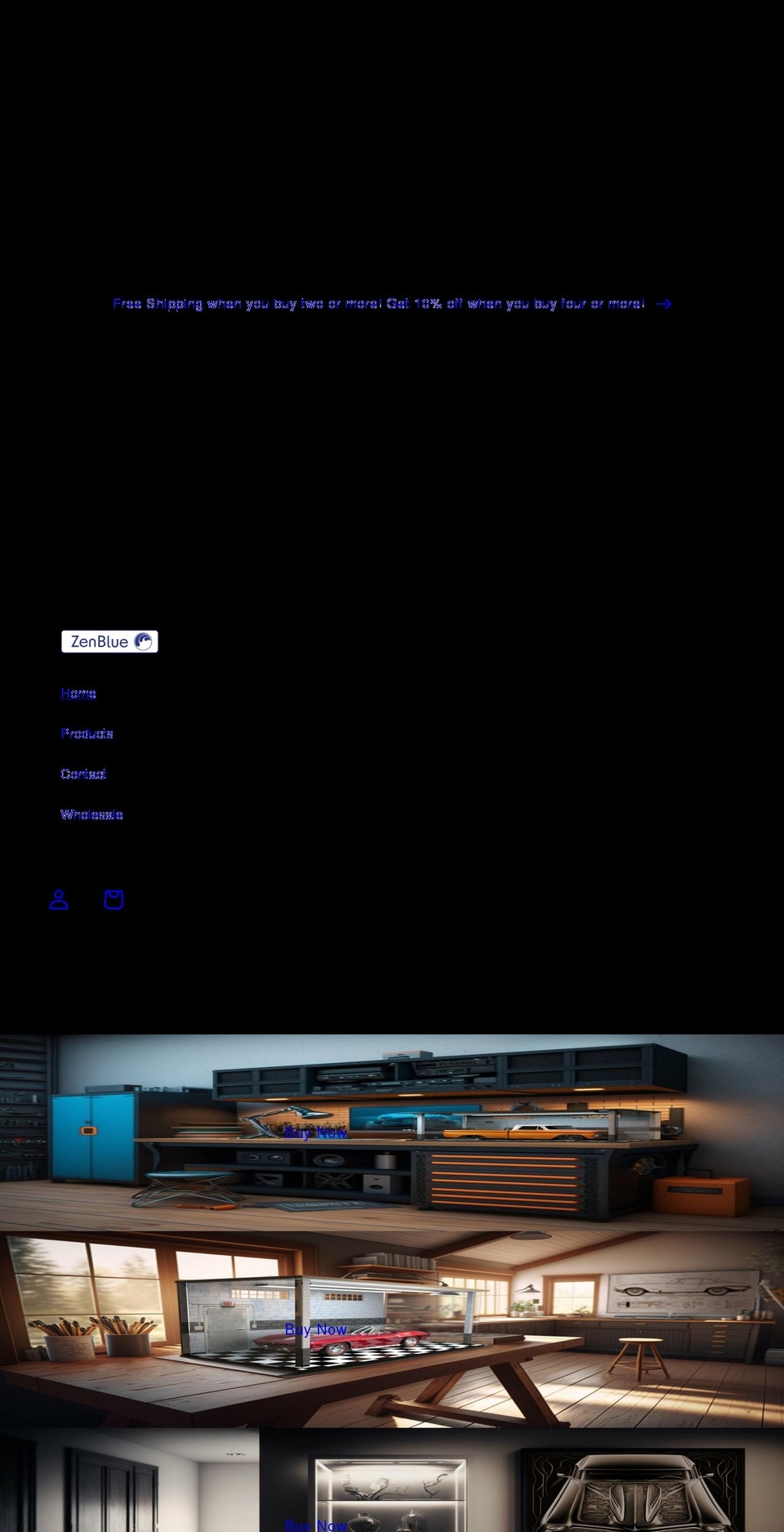 zenblue.com shopify website screenshot