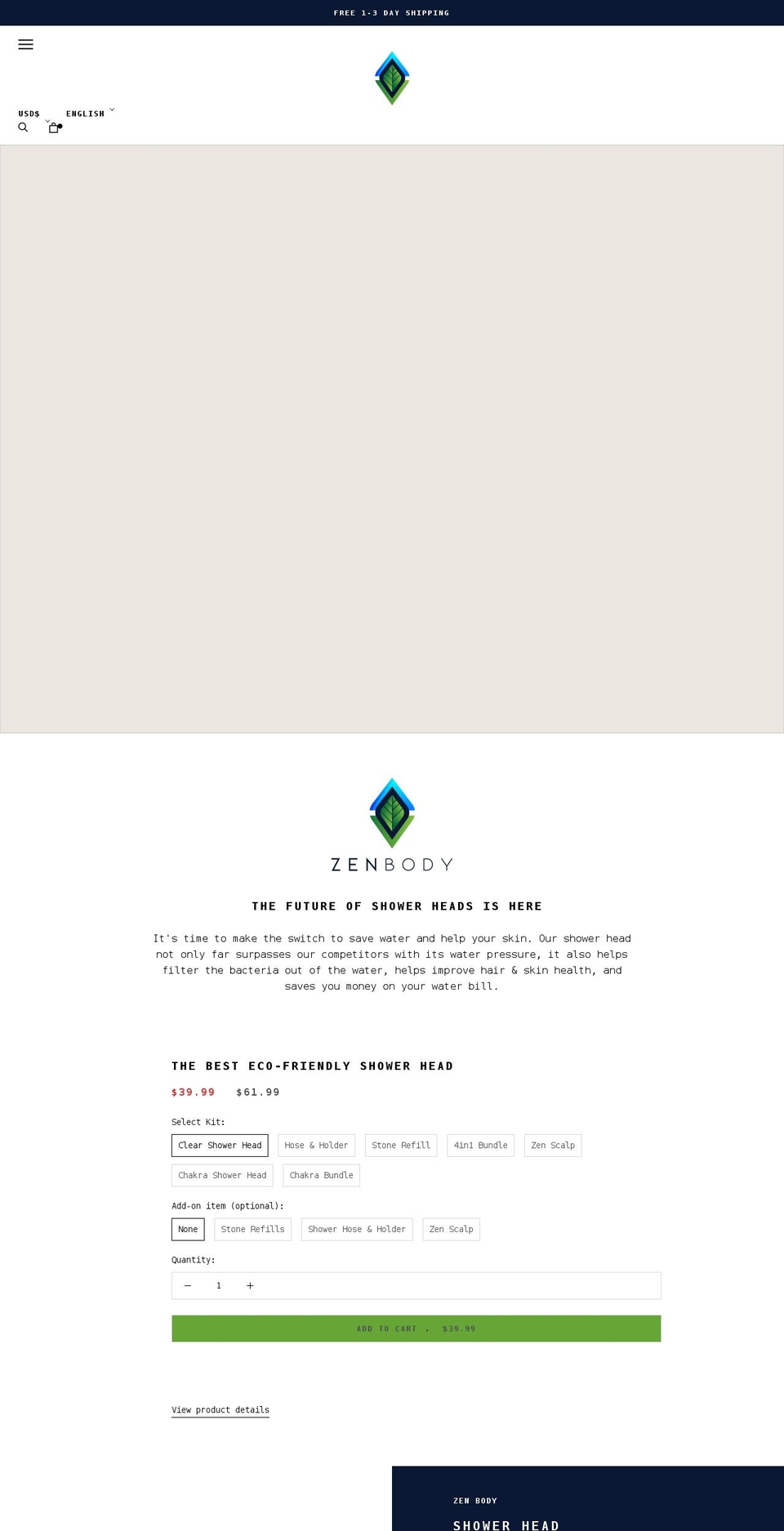 zenbodys.com shopify website screenshot