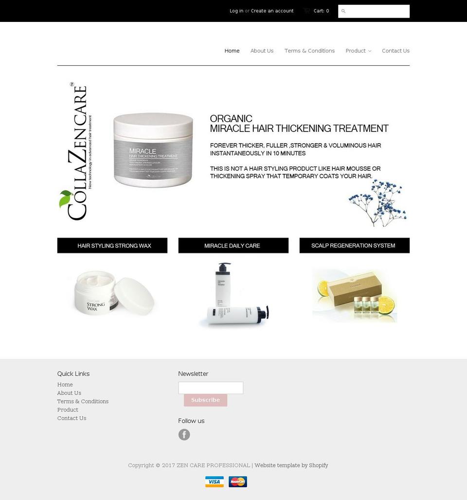 zencareusa.com shopify website screenshot
