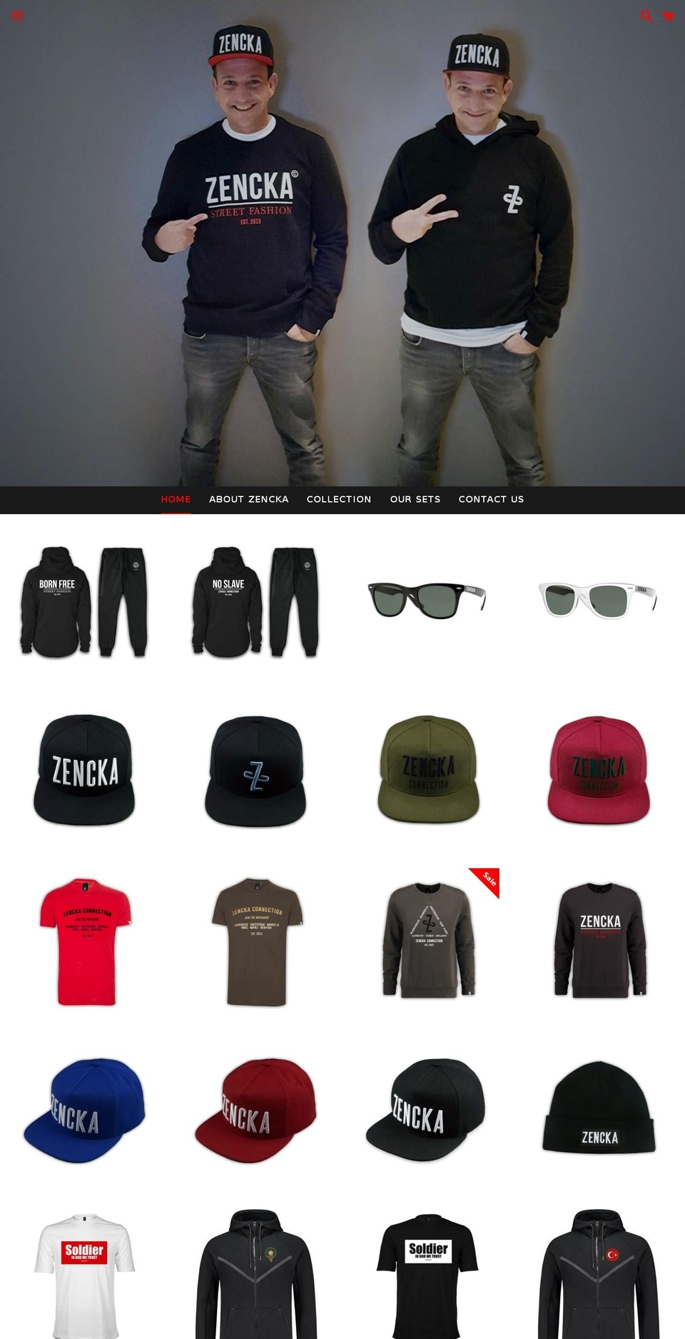zencka.com — Shopify storefront screenshot