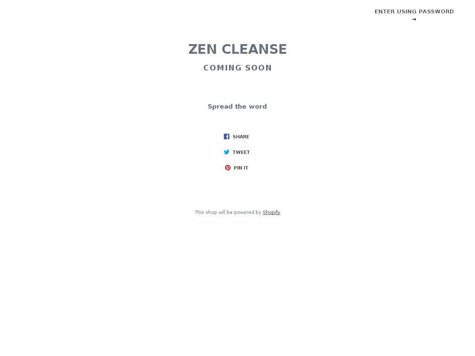 zencleanses.com — Shopify storefront screenshot