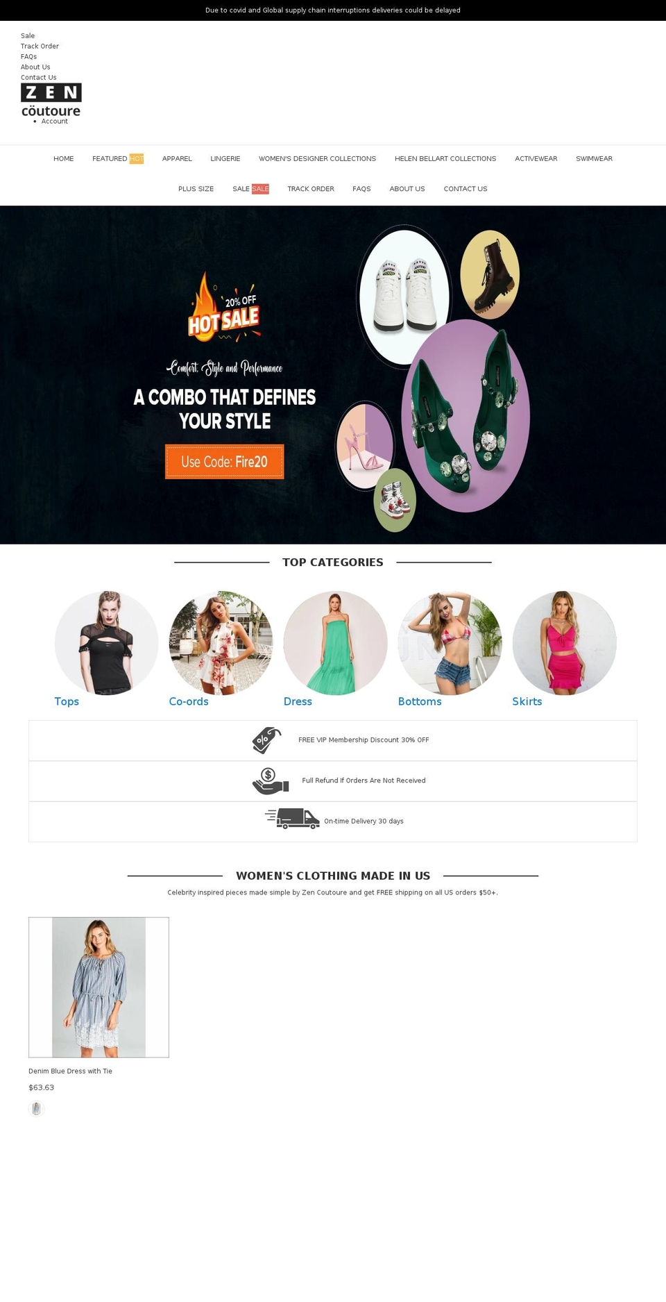 zencoutoure.com shopify website screenshot