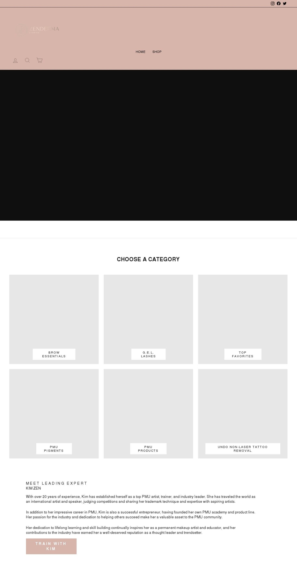zendermastudios.shop shopify website screenshot