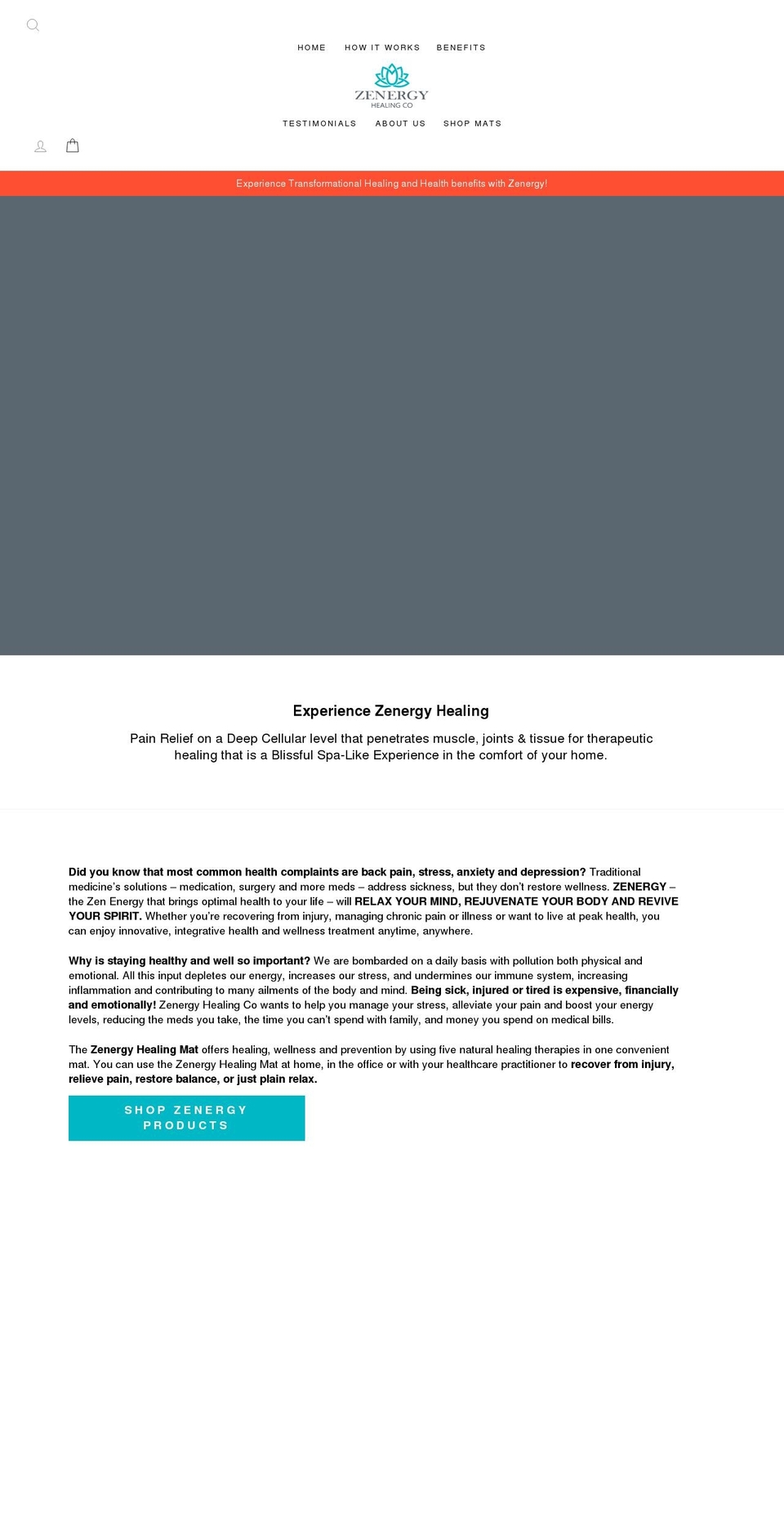 zenergyhealingco.com shopify website screenshot
