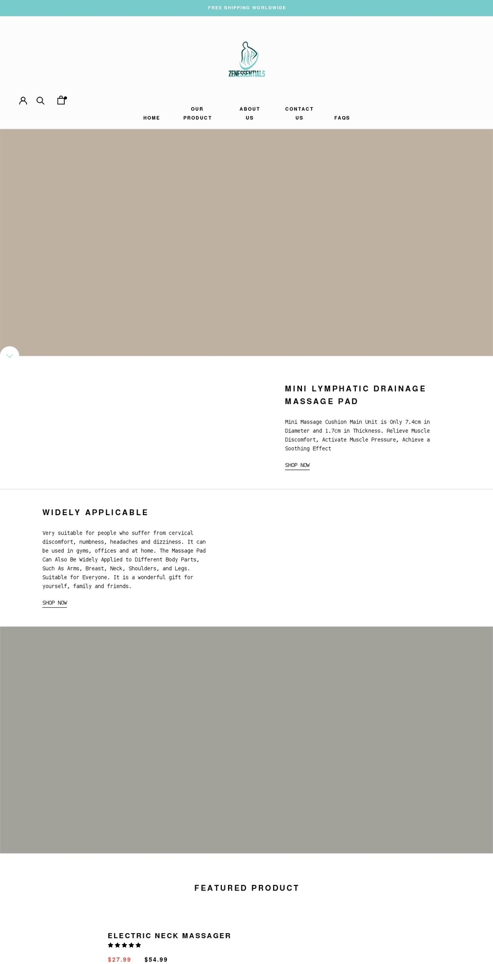 zenessentials.net shopify website screenshot