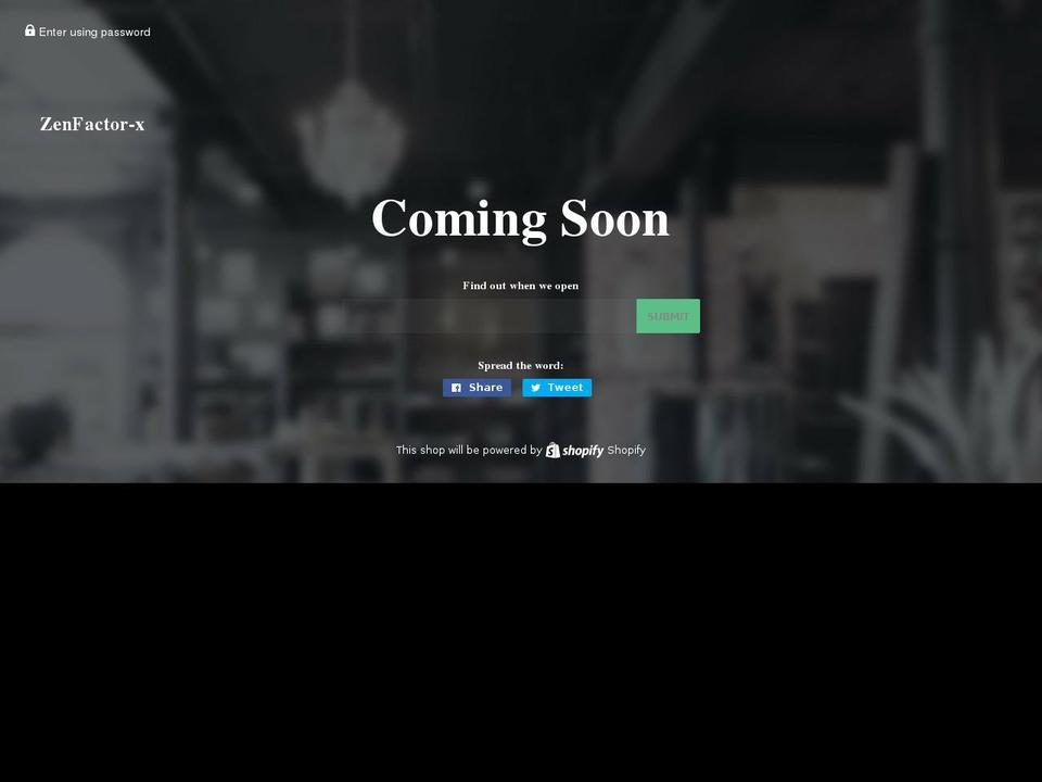 zenfactor-x.com — Shopify storefront screenshot
