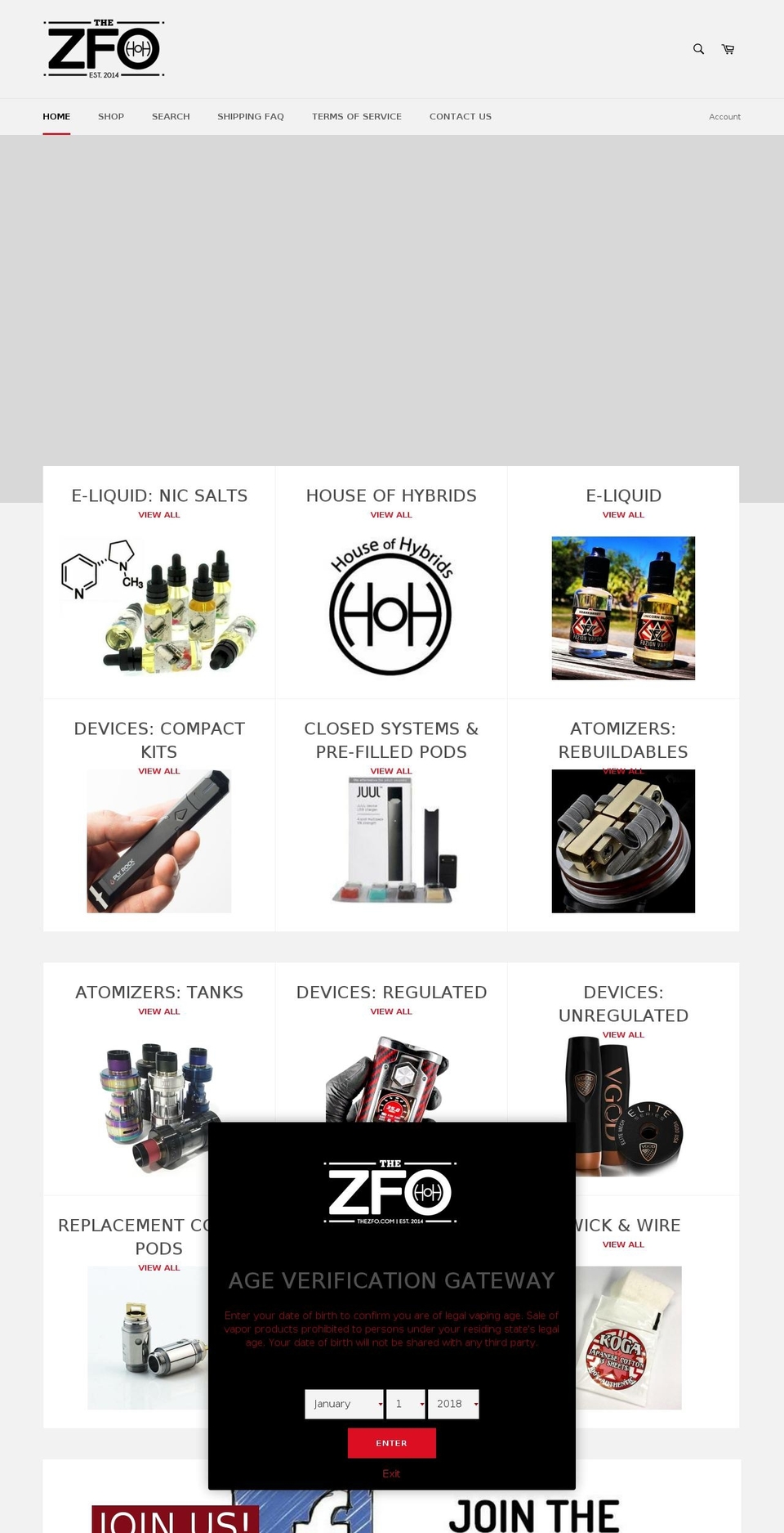 zenfactoryoutlet.com shopify website screenshot