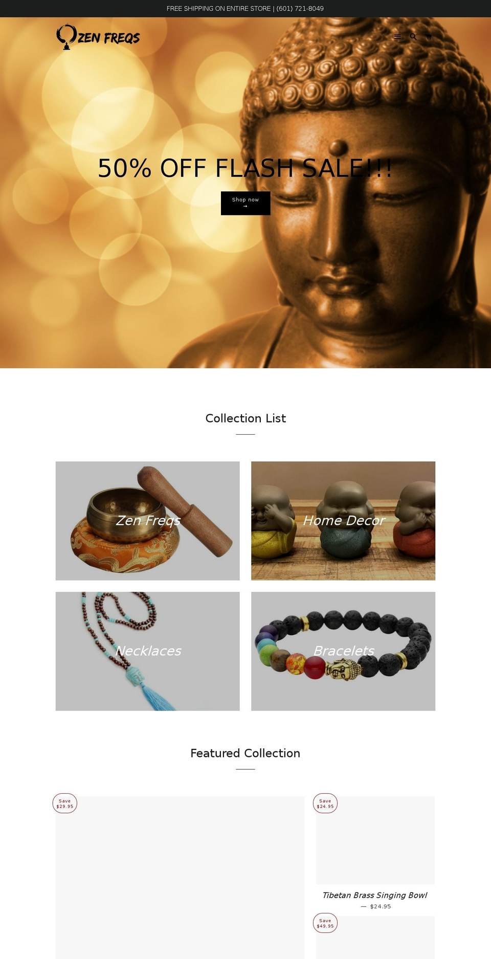 zenfreqs.com — Shopify storefront screenshot
