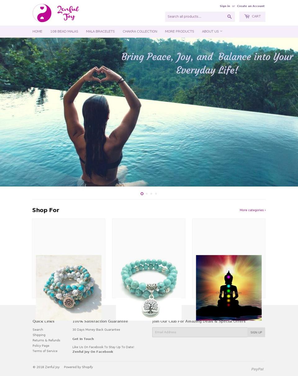 zenfuljoy.com — Shopify storefront screenshot