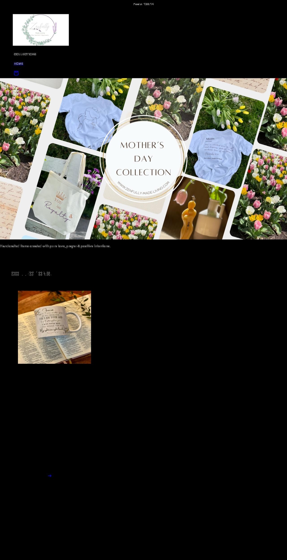 zenfully-made-living.com shopify website screenshot