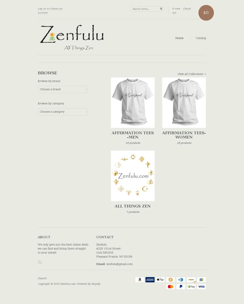 zenfulu.com — Shopify storefront screenshot