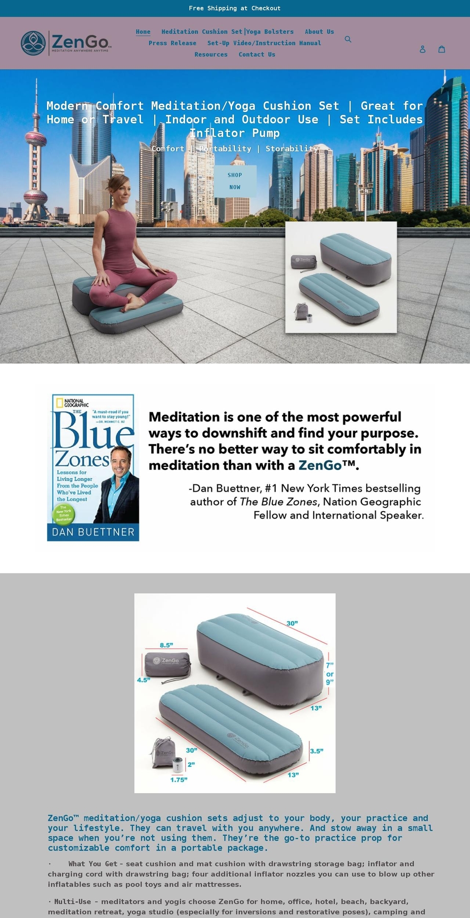 zengomeditation.com shopify website screenshot