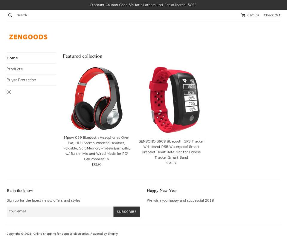 zengoods.net shopify website screenshot