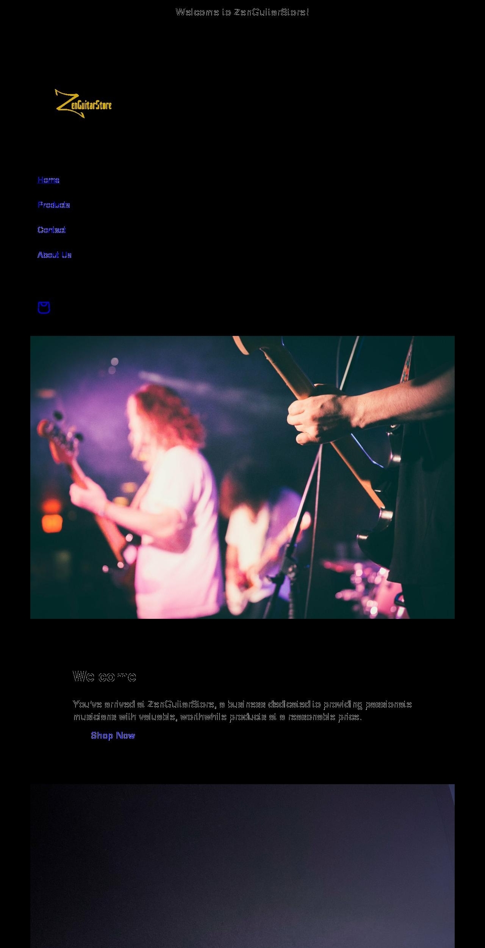 zenguitarstore.com shopify website screenshot