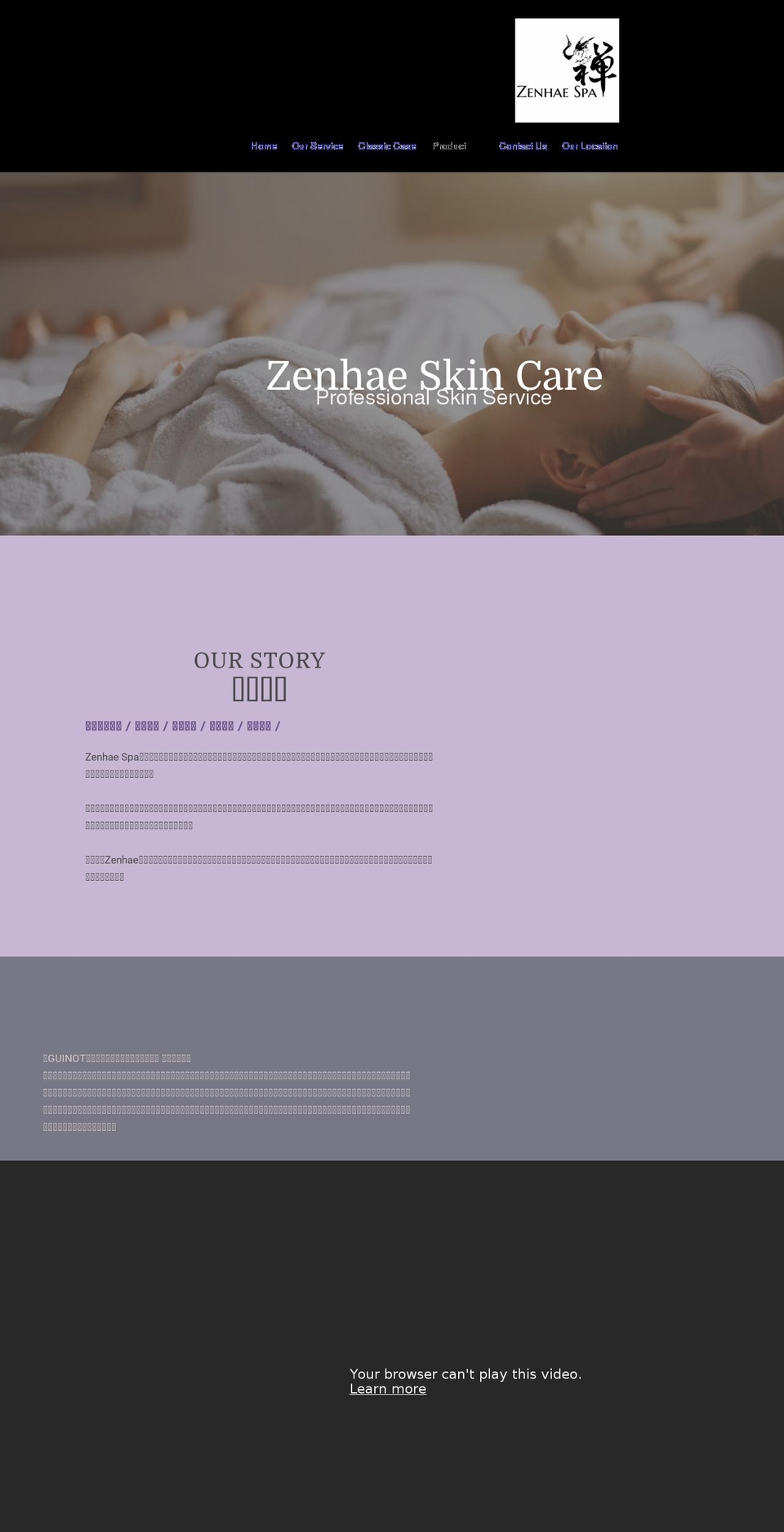 zenhaespa.com shopify website screenshot