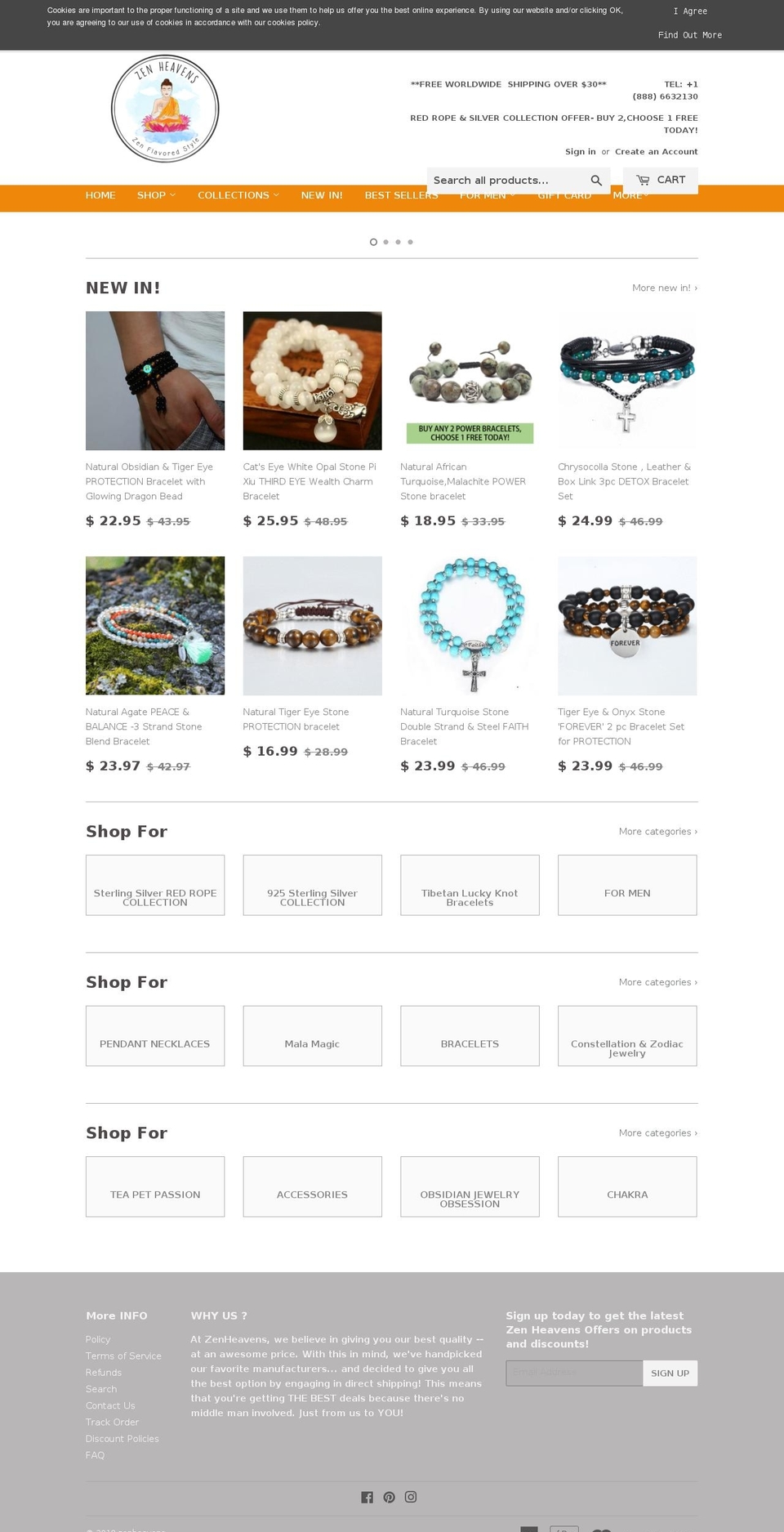 zenheavens.com — Shopify storefront screenshot