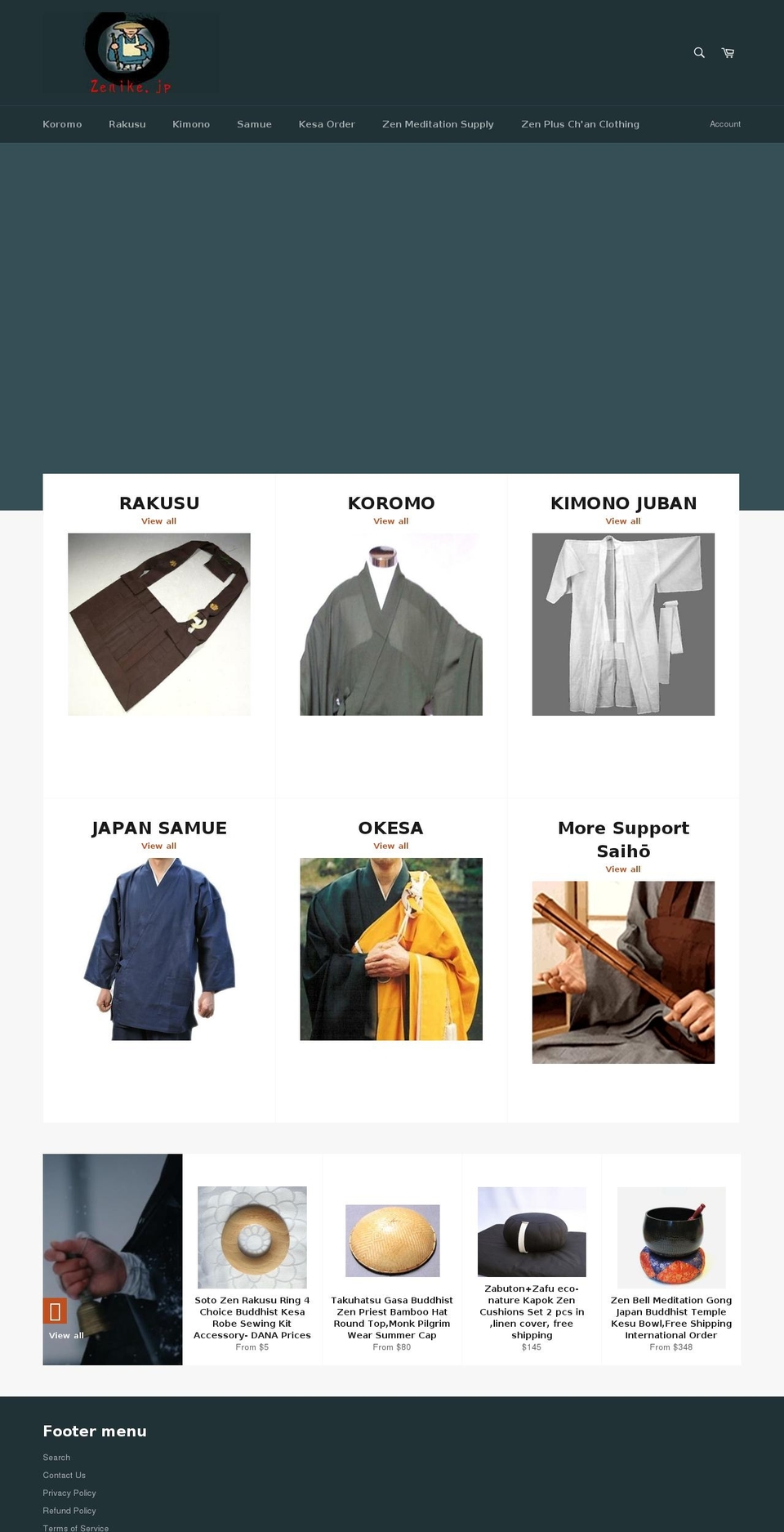 zenike.com — Shopify storefront screenshot