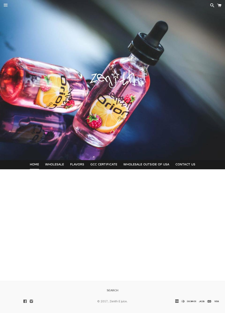 zenithejuice.com shopify website screenshot