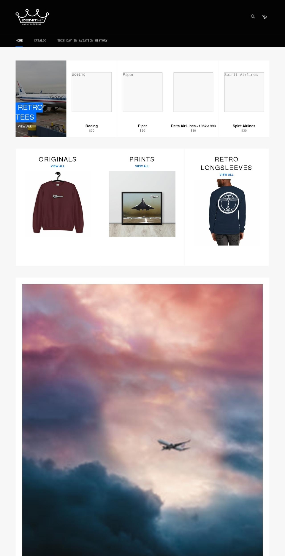zenithmanufacturing.com shopify website screenshot