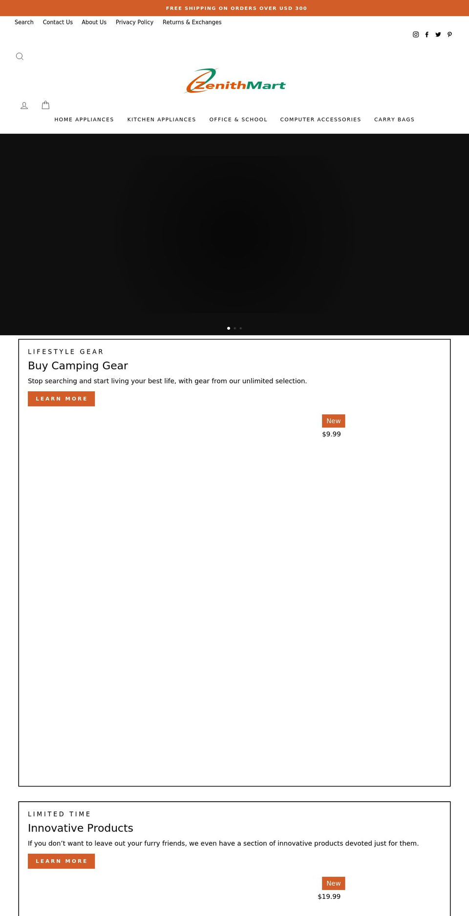 zenithmart.com shopify website screenshot