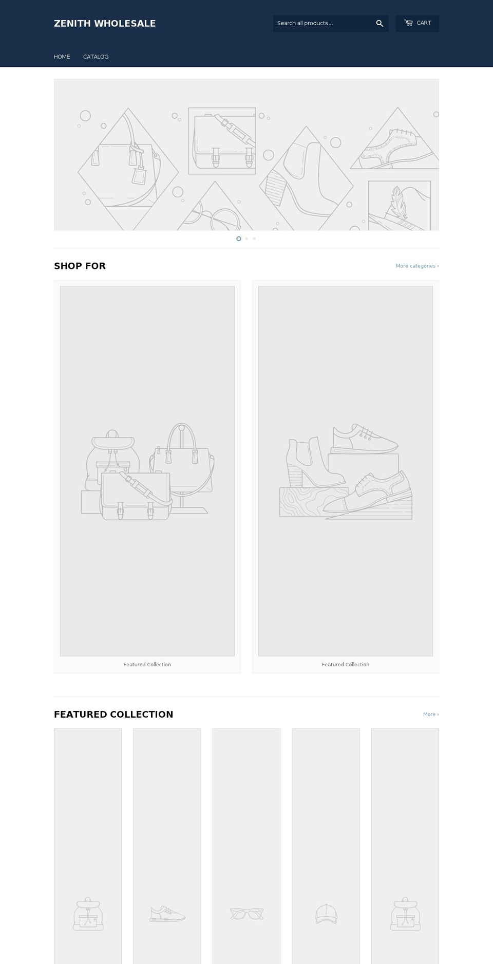 zenithwholesales.com — Shopify storefront screenshot