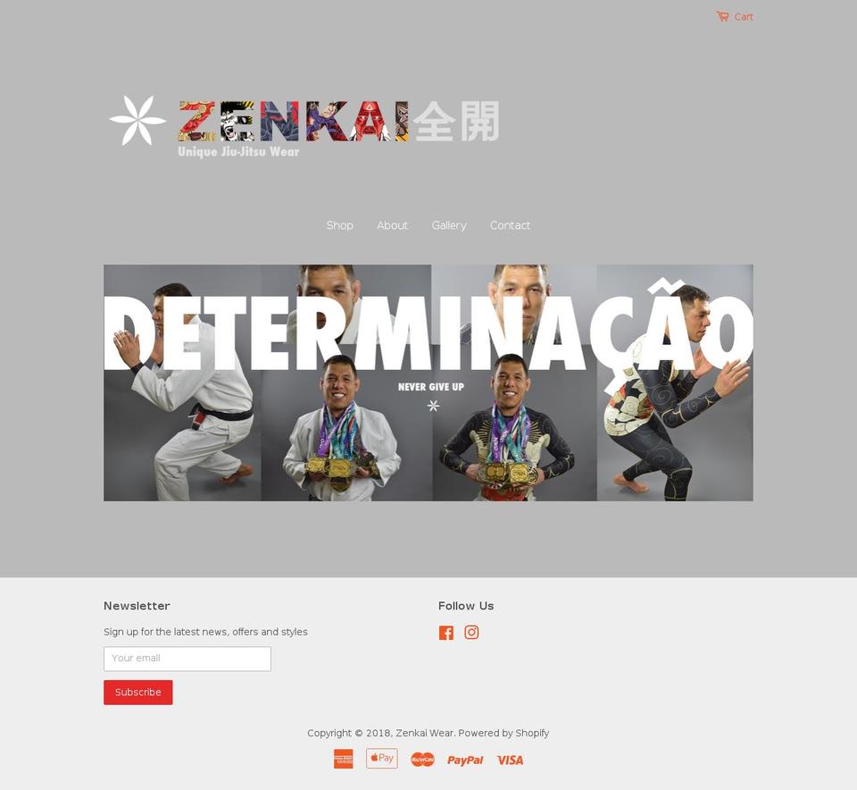 zenkaiwear.com — Shopify storefront screenshot
