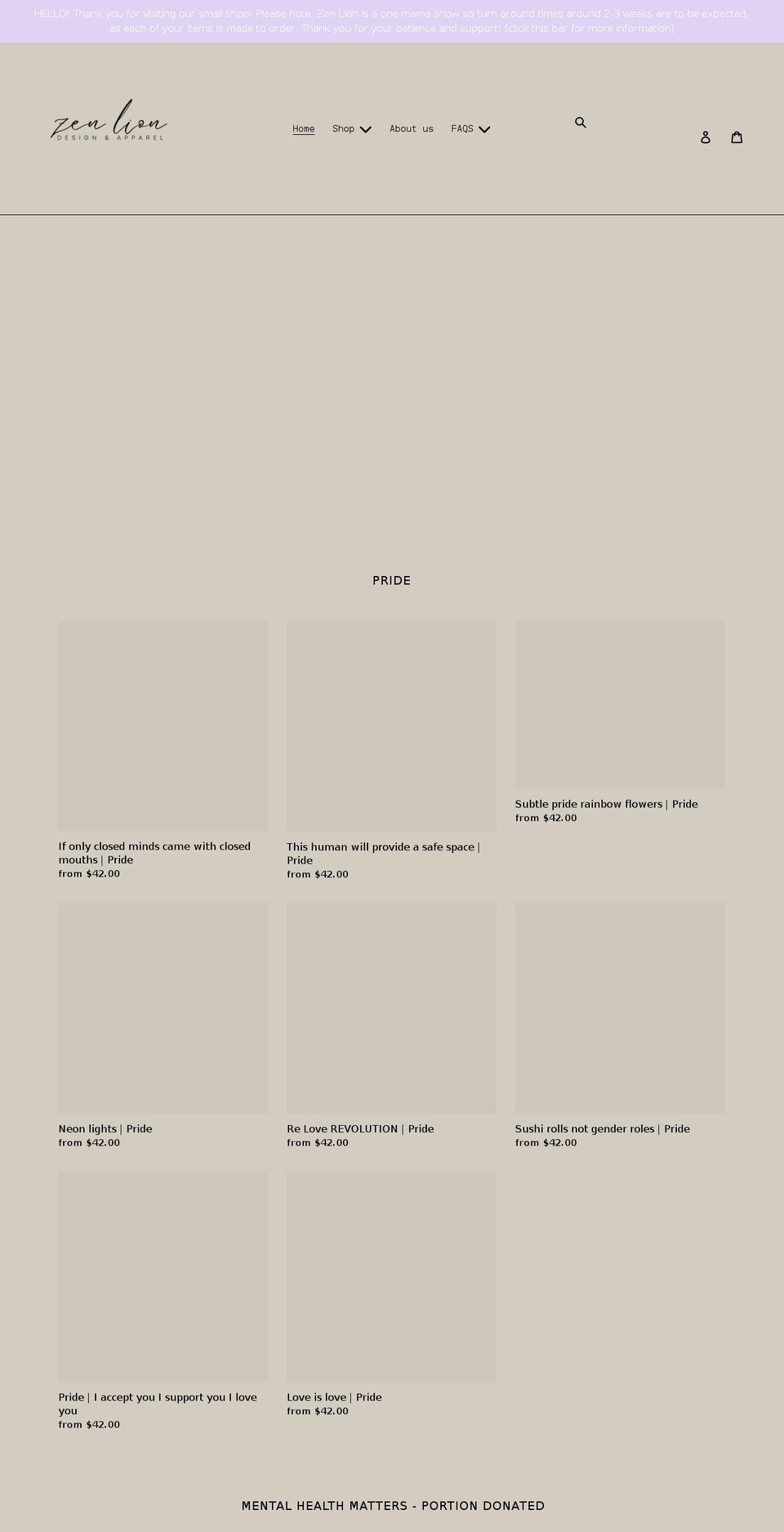 zenliondesign.ca shopify website screenshot