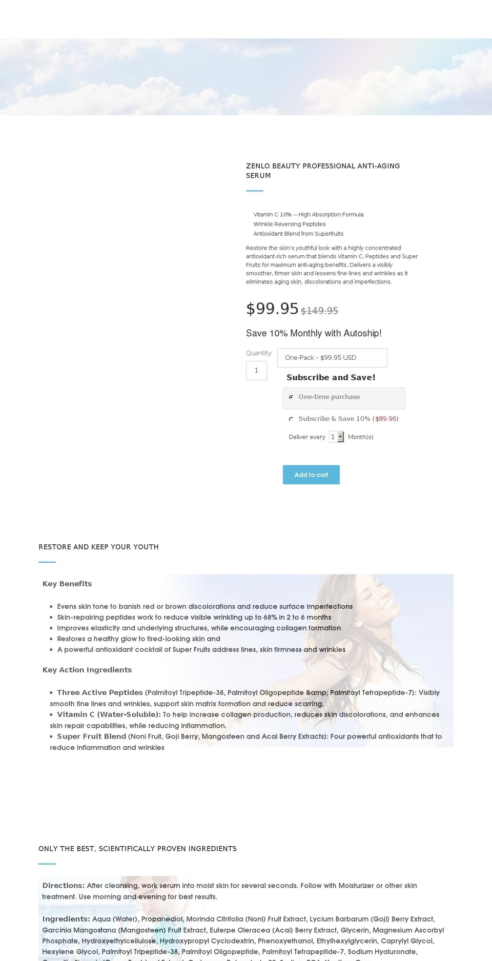 zenlo.com shopify website screenshot