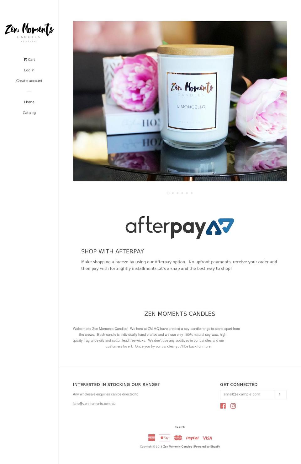 zenmoments.com.au shopify website screenshot
