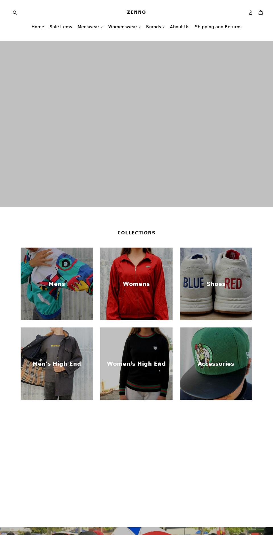zennoclothing.com — Shopify storefront screenshot